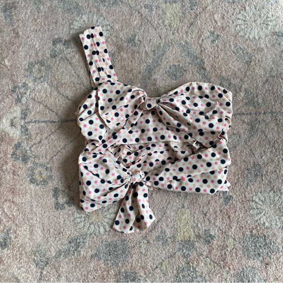 Anthropologie- Maeve Bow- Tie One Shoulder Top - Picture 2 of 14